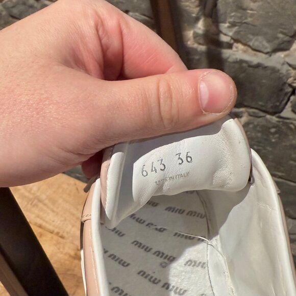 Miu Miu Pink Patent Crystal Heel Platform Sneakers - Picture 10 of 12